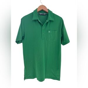 Travis Mathew Men's Green Golf Polo Shirt Size Medium